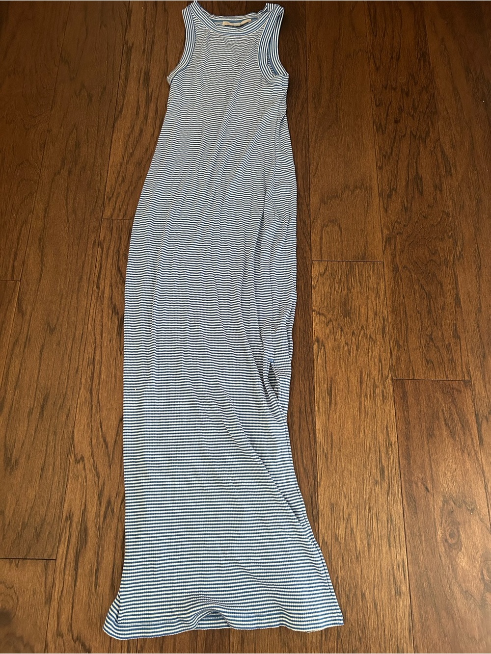 Lift Striped Ribbed Halter Style Maxi Dress